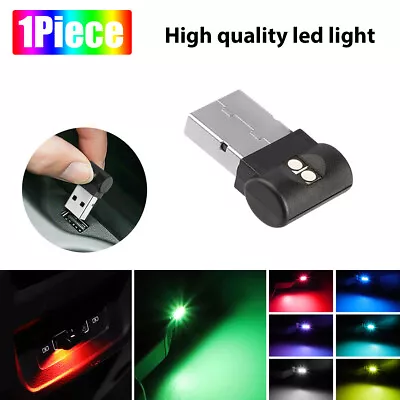 1x Mini USB Car Interior Parts Atmosphere Neon Light Ambient RGB LED Lamp Bulb  • $4.06