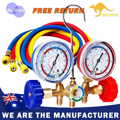 R12 R134A R410A R22 Manifold Gauge Set AC Charging Hose Air Conditioner HVAC 3ft • $39.87