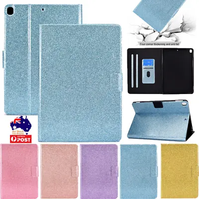$11.99 • Buy For IPad 5/6/7/8/9th Mini 6 Air Pro 2 3 4 Glitter Bling Leather Stand Case Cover