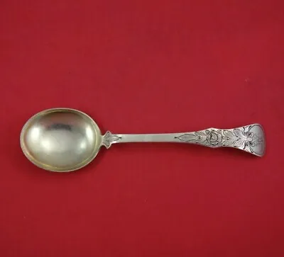 Flat Rose By Magnus Aase Norwegian Sterling Silver Cream Soup Spoon 7  • $89