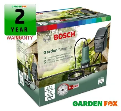 £107.32 • Buy New Bosch 18V GardenPump 18 - Rainwater Garden Pump 06008C4270 4059952547886 ZTB