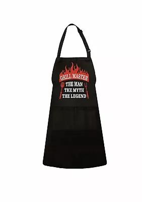 Grill Master The Man The Myth The Legend Funny Kitchen Grilling BBQ Unisex Apron • $11.99