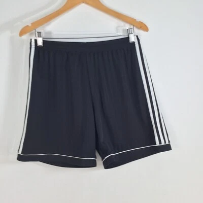 $19.95 • Buy Adidas Mens Fitness Gym Shorts Size L Black Stretch Striped 036300