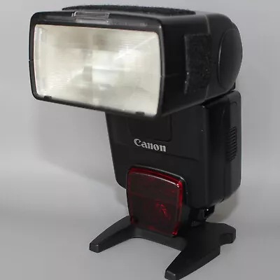 Canon Speedlite 550EX Flash C/w Stand Soft Case & Manual In Original Box. • £44.99