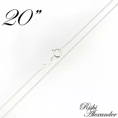 Sterling Silver BOX Chain Necklace 015 Gauge Stamped 925 Italy • $5.79