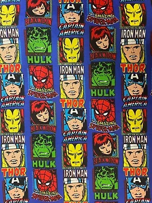 Marvel Avengers Super Hero Hulk 100% Cotton Fabric By HALF METRE X 110cm • £4