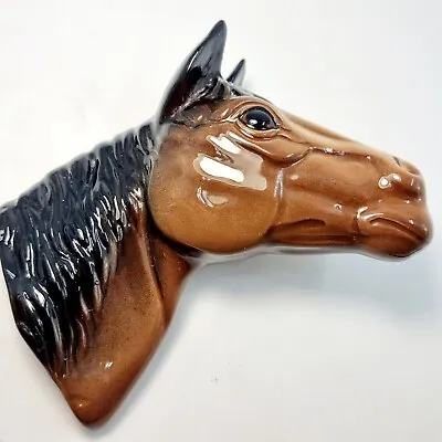 Vintage Horse Head Wall Plaque Kelsboro Ware Lovely Hand Painted Ornament Englan • £35