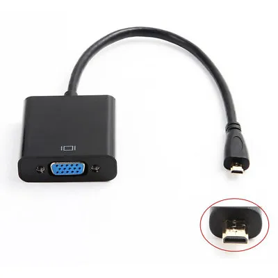 1080P Micro HDMI Male To VGA Female Video Converter Adapter Cable For PC TV HDTV • $3.99