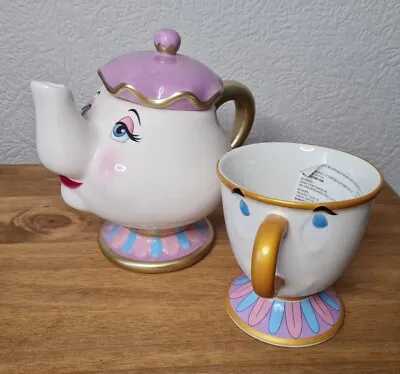 Disney Chip Mug & Mrs Potts Teapot. Beauty And The Beast Vgc • £27.99