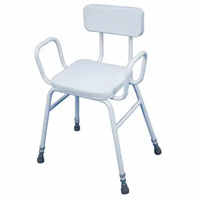 £79.99 • Buy Perching Stool With Arms - 790 945mm Height Padded Easy Clean Seat And Backrest