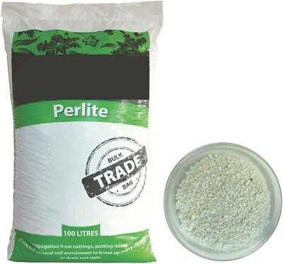 Perlite 100L 50L 25L 10L 5L Hydroponics Grade Grow Medium Pot Soil Garden • £12.99