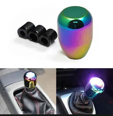 Neo Chrome Short Bar Manual Transmision Stick Shifter Shift Knob 5 6 Speeds P352 • $9.89