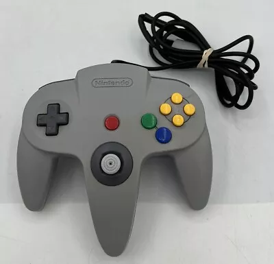 Nintendo 64 N64 OEM Controller WORKING Gray Authentic Fray Cord • $15.99