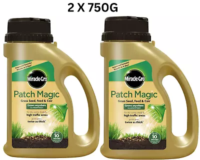 Miracle-gro Patch Magic Grass Seed For Feed And Coir Lawn 10 Patches 2 X 750g • £19.90