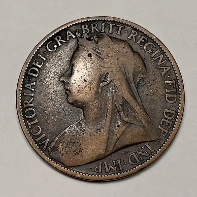 Great Britain One Penny Coin From 1895 To 1901  FREE SHIPPING • $3.29