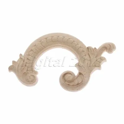 $3.23 • Buy European Style Wood Carved Flower Decal Onlay Applique Furniture Mirror Decor