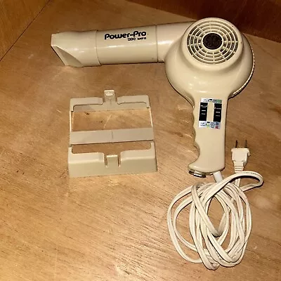 Vintage GE Power Pro Hair Dryer 1200 Watts With Stand And Concentrator Working • $25