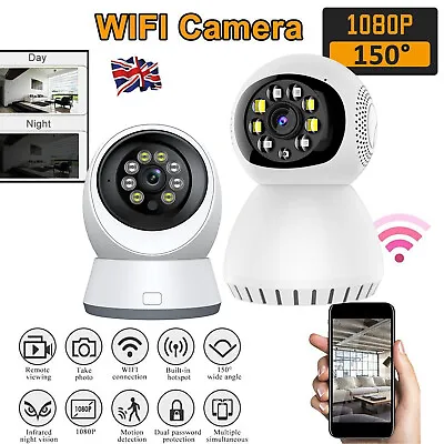 2 MP 1080P IP Camera Wireless WIFI Indoor CCTV HD PTZ Smart Home Security IR • £17.99