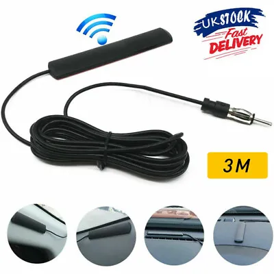 Car Radio Stereo Hidden Antenna Stealth FM AM For Vehicle Truck Motorcycle Boat • £8.99