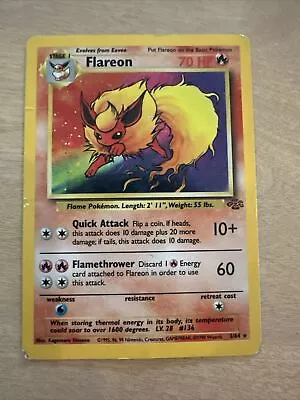 Pokémon TCG Flareon Jungle 3/64 Holo Unlimited Holo Rare - HP • $8.99