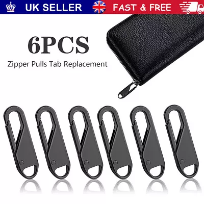 6x Zipper Pulls Tab Luggage Zipper Pull Extension Backpack Zippers Tags Handle~ • £5.98