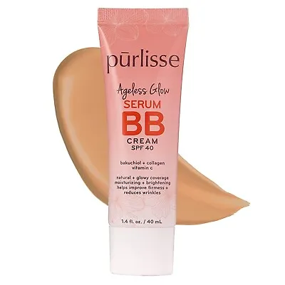 Purlisse Ageless Glow Serum BB Cream With SPF 40 Medium Warm 1.4 Oz - Sealed • $13.45