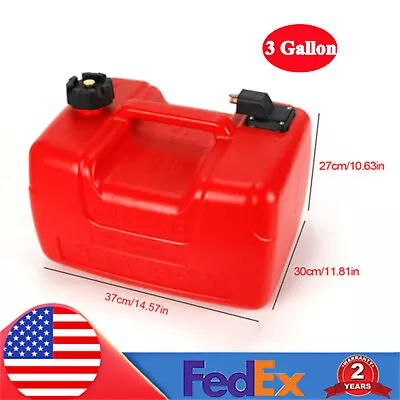 Portable 3 Gallon Marine Outboard Boat Motor Gas Tank External Fuel Tank New • $30.40