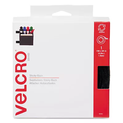 Velcro Sticky-Back Hook And Loop Fastener Tape With Dispenser 3/4 X 15 Ft. Roll • $18.92