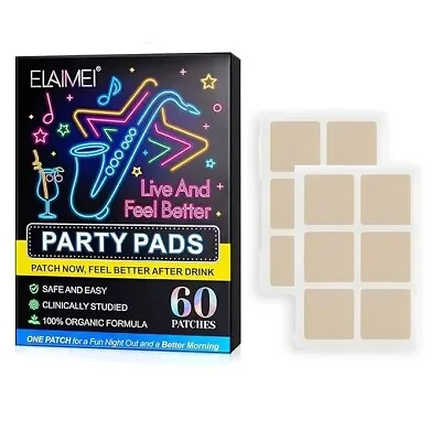 ELAIMEI Party Patches Natural Hangover Cure (60 Pack) - ON SALE! • $18.99