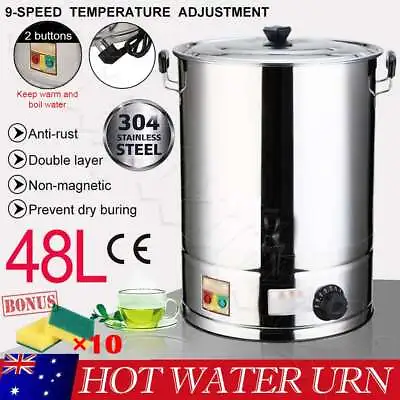 $99.99 • Buy 48LCommercial Hot Water Boiler Urn Boiler Tea Kettle Instant Hot Water Dispenser