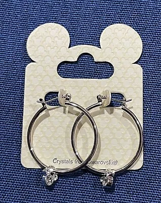 Mickey Mouse Crystal Icon Hoop Earrings • $9.99