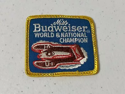 Budweiser Beer Miss Bud U-1 Hydroplane Patch Bernie Little Champion Racing Boat • $16.99