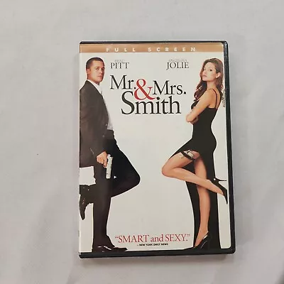 Mr. And Mrs. Smith (DVD 2005 Full Screen) Brad Pitt Angelina Jolie • $6.85