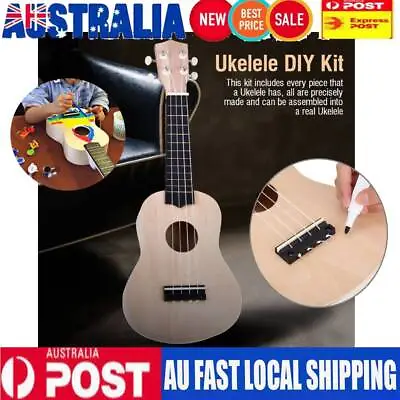 $13.05 • Buy 21 Inch Ukelele Ukulele Basswood Guitar DIY Kit Hawaii Guitar Handwork Kids Gift