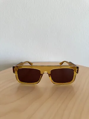 $395 • Buy New Gucci Sunglasses Glasses Womens Mens Optical GG1085S 003 Yellow Rectangle 