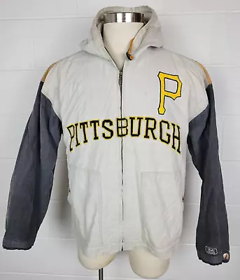 Vintage Mirage Pittsburgh Pirates Ramie Cotton Hooded Jacket 80s-90s M • $35