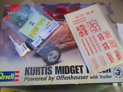 REVELL Kurtis Midget Racer Powered By Offenhauser W/ Trailer 1:25 DECALS ADDED • $40