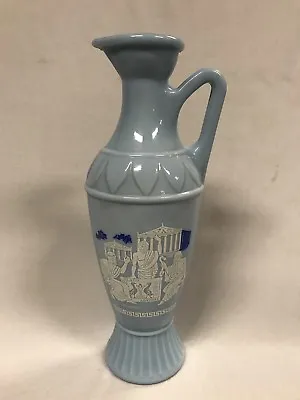 Vintage 1961 Jim Beam Grecian Glass Series Decanter With Label Missing Stopper • $25