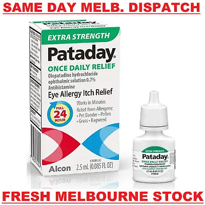 Pataday Once Daily Itch & Allergy Eye Drops EXTRA STRENGTH + Antihistamine 2.5mL • $32.50