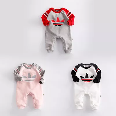 Baby Boy Girl Striped Winter Wool Romper Newborn Baby Warm Bodysuit Outfit 0-18m • £10.99