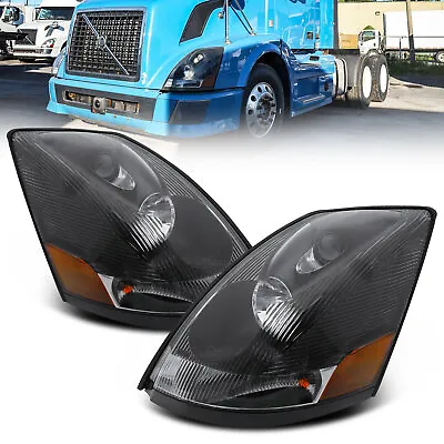 Black Projector Halogen Headlight For Volvo VNL 2004-2017 Semi Truck Left+ Right • $219.99