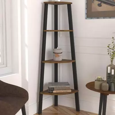 £58.99 • Buy Ealing Corner Unit Rustic Wood Effect Panels 3 Shelves Display Shelving Unit