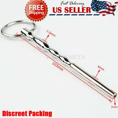 BEGINNER Male Sounding Urethral Stretching Dilator Sound Plug Through-hole NEW • $9.99