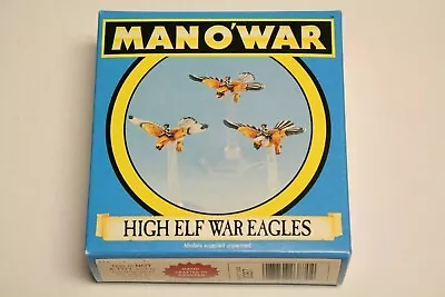 Warhammer Man O' War High Elf War Eagles In Box Missing Base Piece Metal 1993 • $35