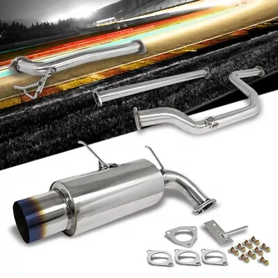 4.5  Burnt Muffler Tip Exhaust Catback System For 90-93 Acura Integra 1.7L/1.8L • $158.52