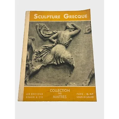 1950 Sculpture Grecque Booklet French Edition Vintage Art Book Greek Sculptures • $12