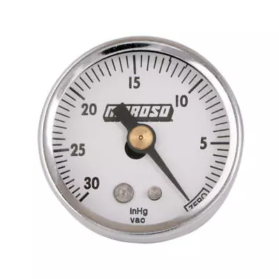 $42.99 • Buy Moroso Vacuum Gauge 89610; Direct Mount Vacuum Gauge 0-30 In. Hg, 1.5 , 1/8  NPT