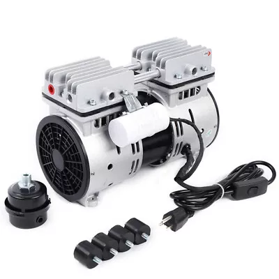 $109.01 • Buy Oilless Diaphragm Vacuum Pump Industrial Oil Free Piston Vacuum Pump 550W 110V