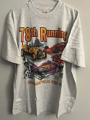 VTG DS NEW Indy 500 Racing T Shirt Sz XL 1994 90s Indianapolis USA Single Stitch • $34.95