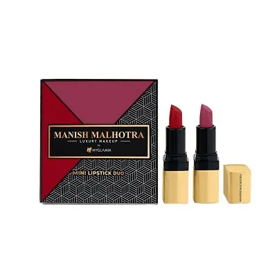 2X MyGlamm Manish Malhotra Hi Shine Mini Lipstick Long Lasting Cream Set 1.5gm • $19.94